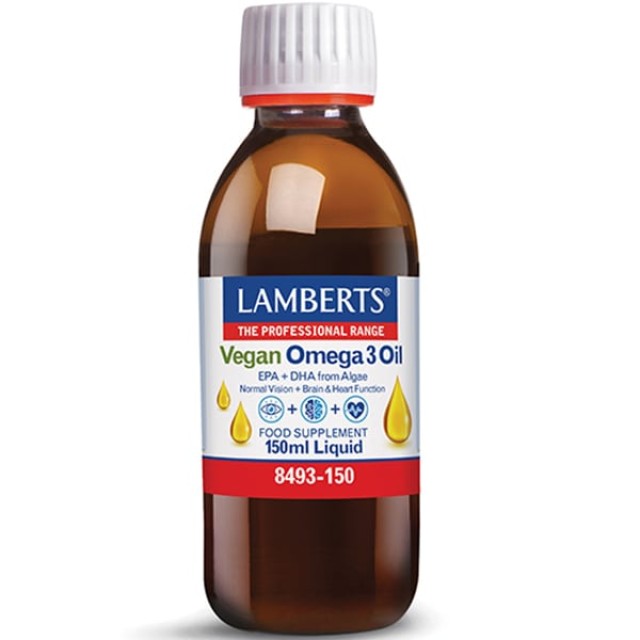 Lamberts Vegan Omega 3 Oil Συμπλήρωμα Διατροφής Σε μορφή Ελαίου 150ml