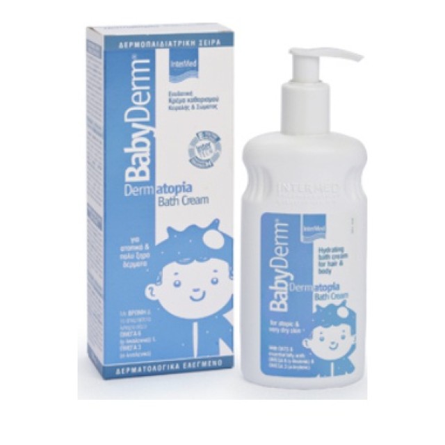 Intermed Babyderm Dermatopia Bath Cream Ενυδατική Κρέμα Καθαρισμού 300ml