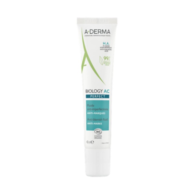 A-Derma Biology AC Perfect Anti-Blemish Fluid, Λεπτόρρευστη Κρέμα κατά των Ατελειών 40ml