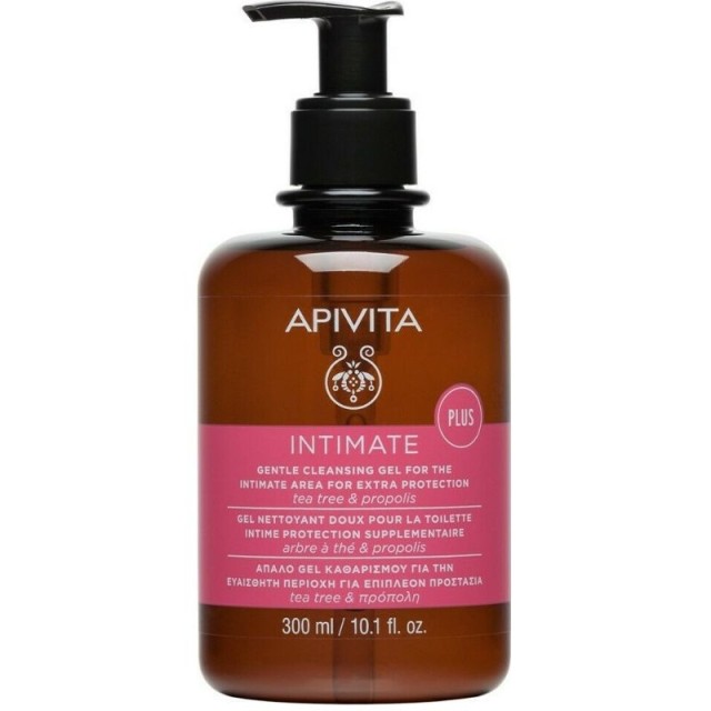Apivita Intimate Plus, Απαλό Gel Καθαρισμού Ευαίσθητης Περιοχής Με Πρόπολη & Tea Tree 300ml