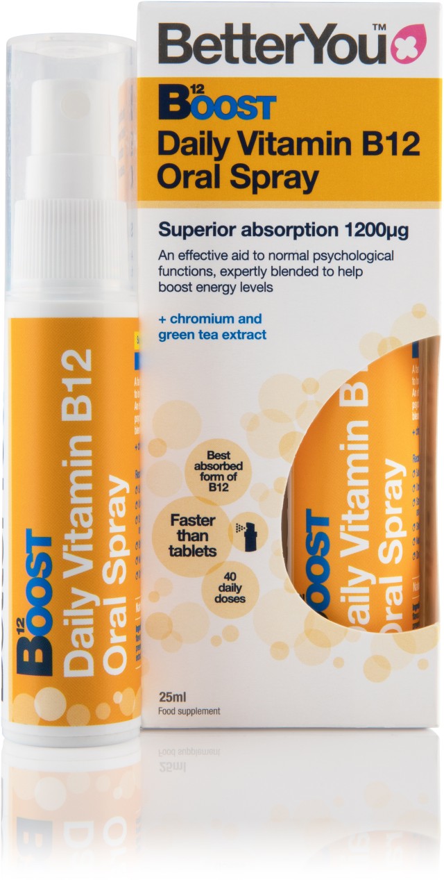 BetterYou B12 Boost Vitamin B12 Daily Oral Spray 1200μg Methylcobalamin 25ml