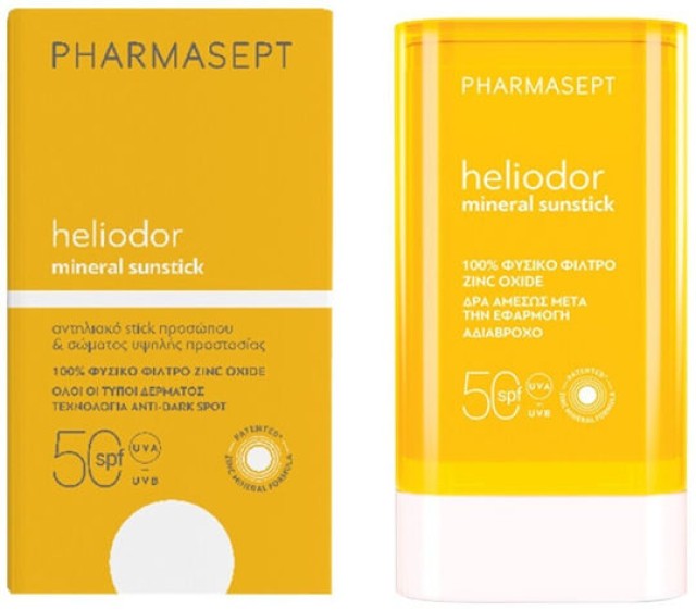 Pharmasept Heliodor Mineral Sunstick Αντιηλιακό Προσώπου & Σώματος SPF50 Σε Μορφή Στίκ 25g
