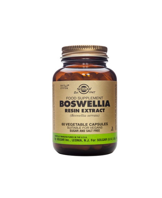 Solgar Boswellia Resin Extract Προστατεύει Ιδιαίτερα τις Αρθρώσεις από Εκφυλιστικά Φαινόμενα Έπειτα από Παρατεταμένη Φλεγμονή  60 Φυτοκάψουλες
