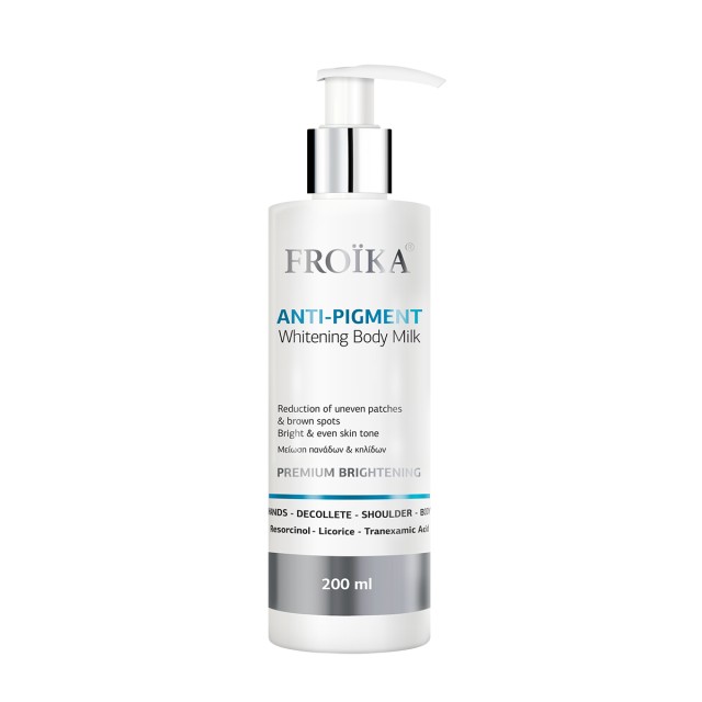 Froika Anti-Pigment Whitening Body Milk Γαλάκτωμα Σώματος για Μείωση Πανάδων & Κηλίδων 200ml