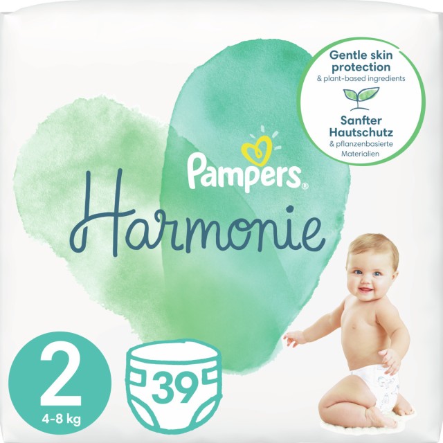 Pampers Harmonie No2 4-8kg Πάνες 39τεμ