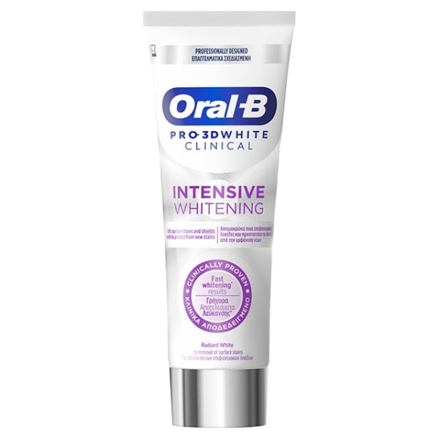 Oral-B Pro 3D White Clinical Intensive Whitening Oδοντόκρεμα Λεύκανσης 75ml