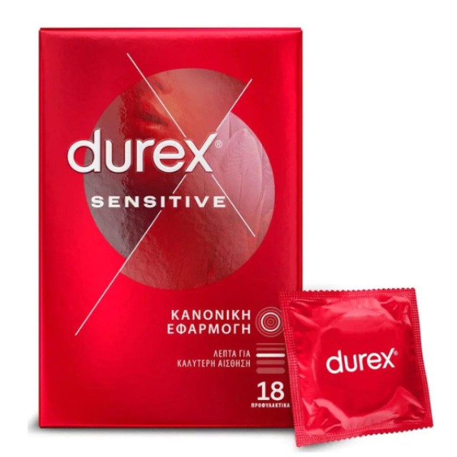 Durex Sensitive Λεπτά για μεγαλύτερη Ευαισθησία 18 Προφυλακτικά