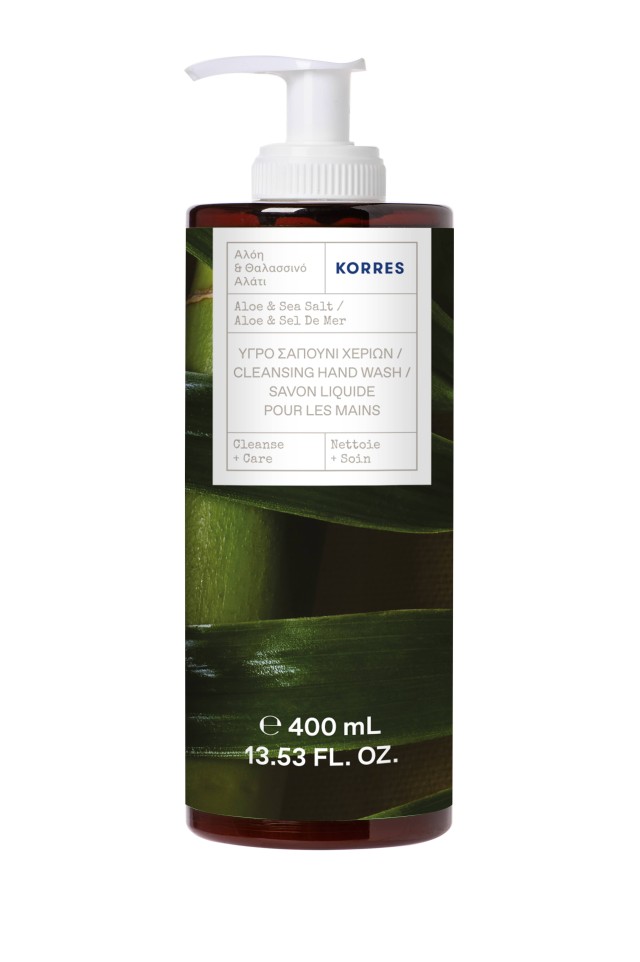 Korres Aloe & Sea Salt Υγρό Σαπούνι Χεριών με Αλόη & Θαλασσινό Αλάτι 400ml