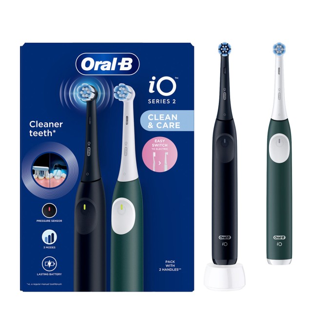 Oral-B iΟ Duo Series 2 Clean & Care Pack Ηλεκτρικές Οδοντόβουρτσες 2τεμ