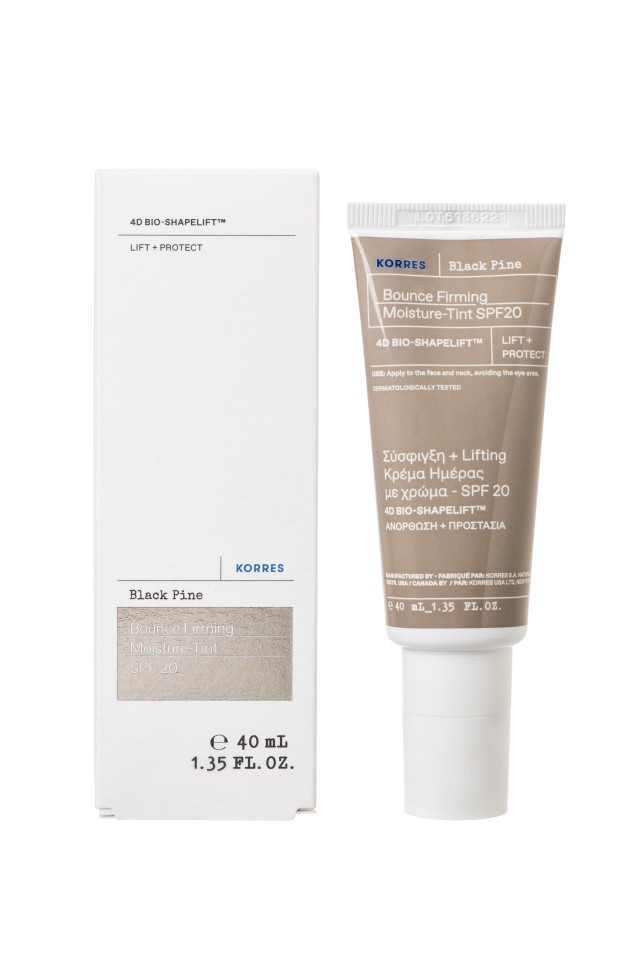 Korres Black Pine 4D Μαύρη Πεύκη, Σύσφιγξη & Lifting Κρέμα Ημέρας SPF20 με Χρώμα 40ml