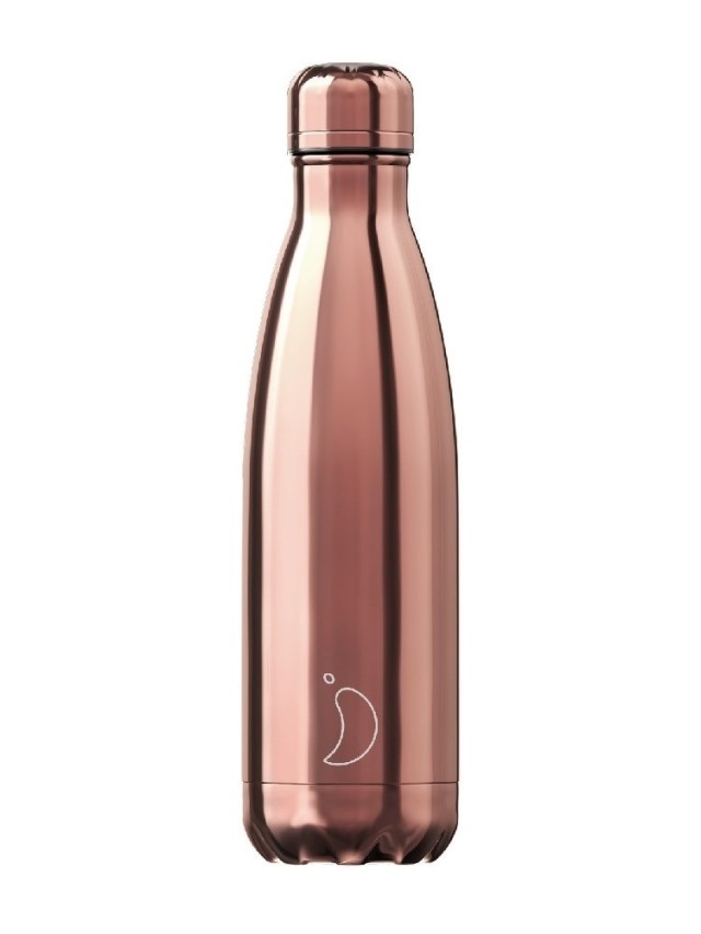 Chillys Μπουκάλι Θερμός 500ml, Chrome Edition Rose Gold