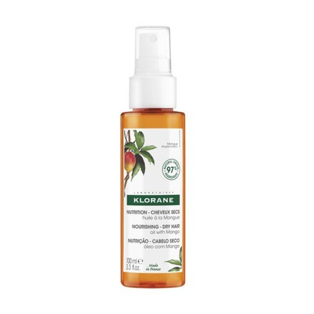 Klorane Huile A La Mangue Λάδι Μαλλιών με Μάνγκο για Θρέψη Ξηρά Μαλλιά 100ml