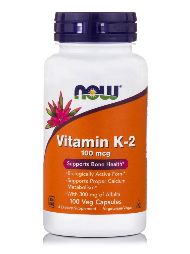 Now Foods Vitamin K-2 100mcg, Συμπλήρωμα Διατροφής 100 Φυτικές Κάψουλες