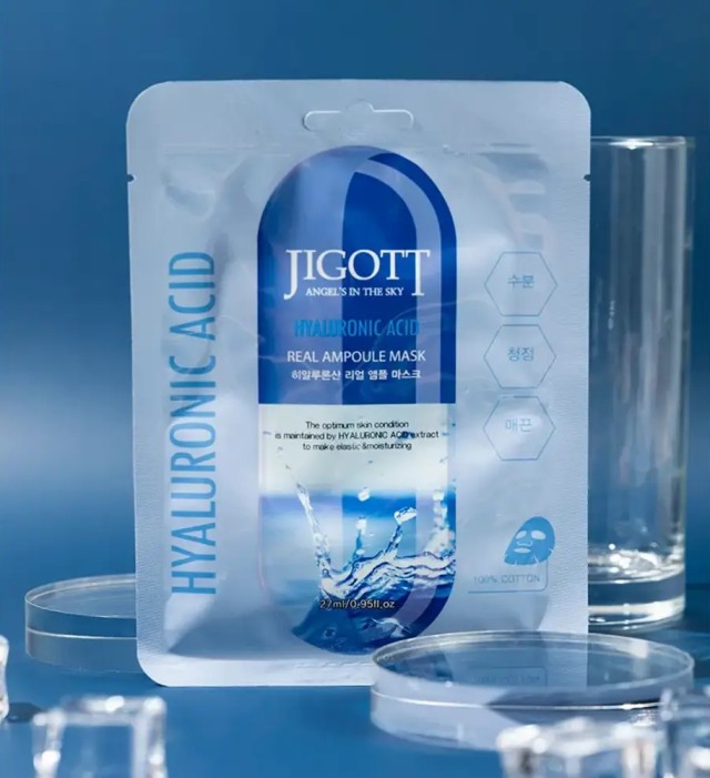 Jigott Hyaluronic Acid Mask Μάσκα Προσώπου για Ενυδάτωση &  Σύσφιξη Με Υαλουρονικό 27ml