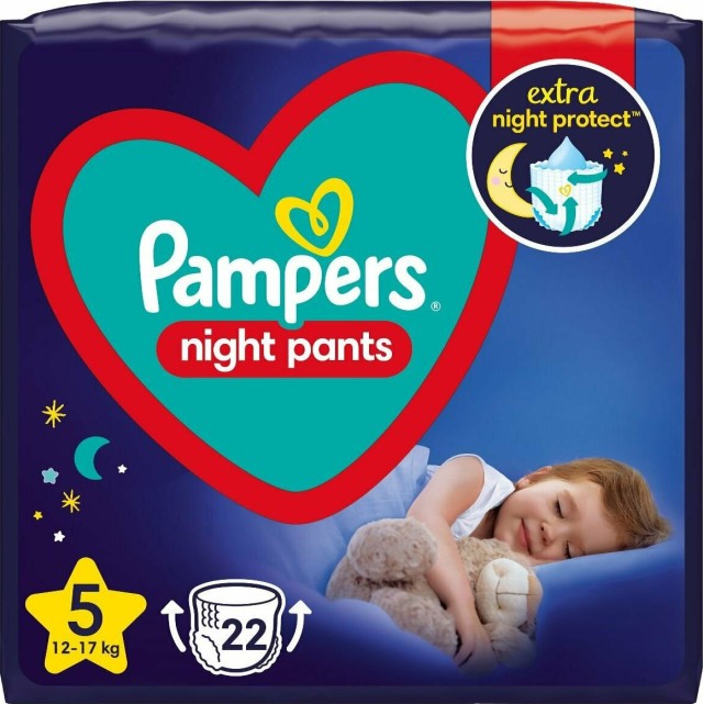 Pampers Night Pants No5 12-17kg Πάνες 22τεμ