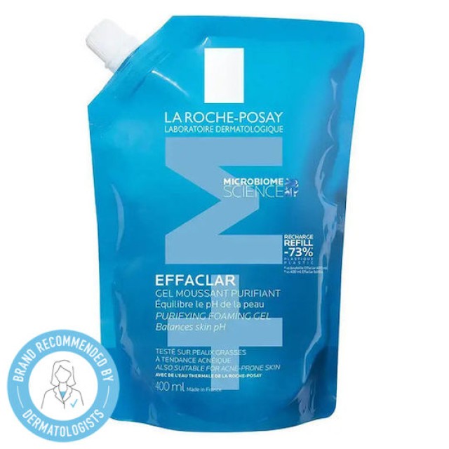 La Roche-Posay Effaclar Purifying Foaming Gel +Μ Refill Καθαρισμός για το Λιπαρό Δέρμα με Τάση Ακμής, 400ml