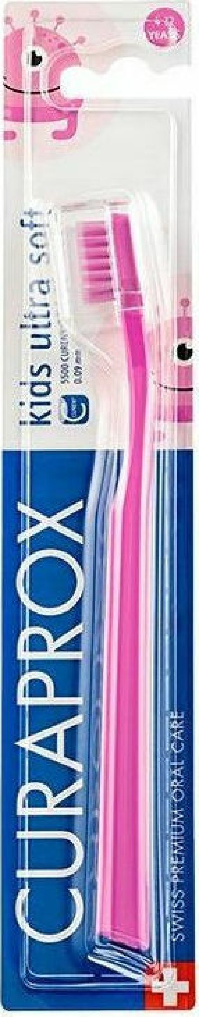 Curaprox Kids Ultra Soft Παιδική Οδοντόβουρτσα 4-12 Χρονών, Χρώμα Ροζ 1 Τεμάχιο