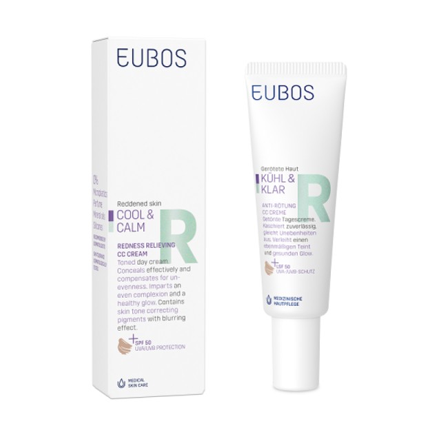 Eubos Cool & Calm Redness Releiving CC Cream, Καταπραϋντική Κρέμα CC για την Ερυθρότητα 30ml