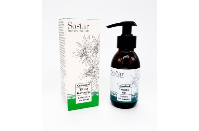 Sostar Cannabisoil Έλαιο Κάνναβης, Κατάλληλο για Μασάζ 125ml