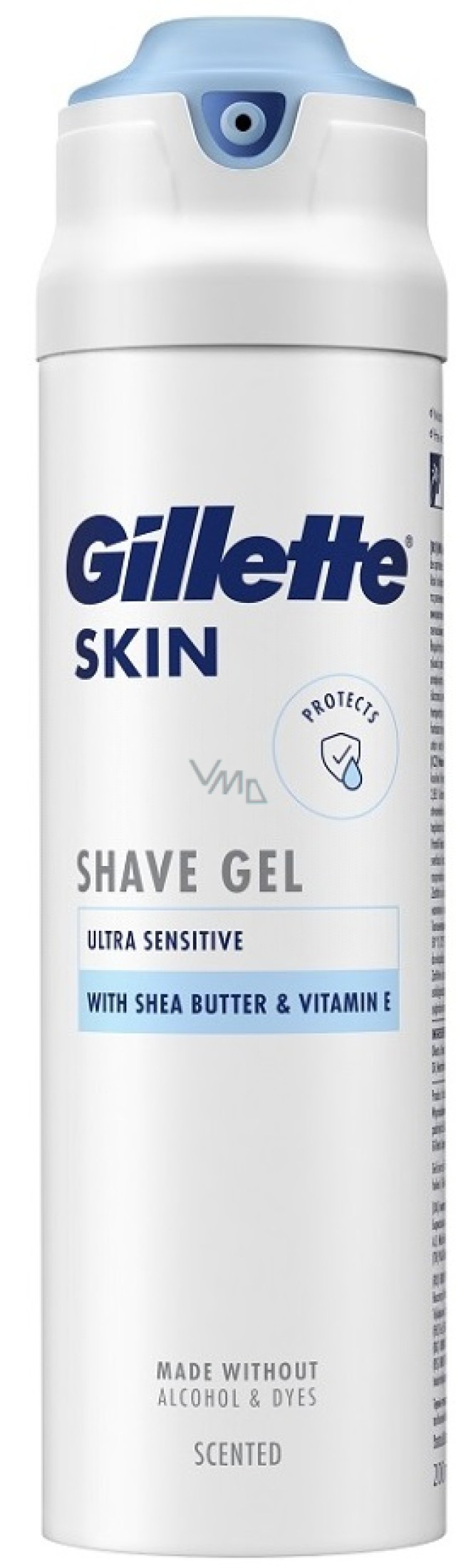 Gillette Skin Ultra Sensitive Gel Ξυρίσματος Με Βούτυρο Καριτέ & Βιταμίνη Ε 200ml.