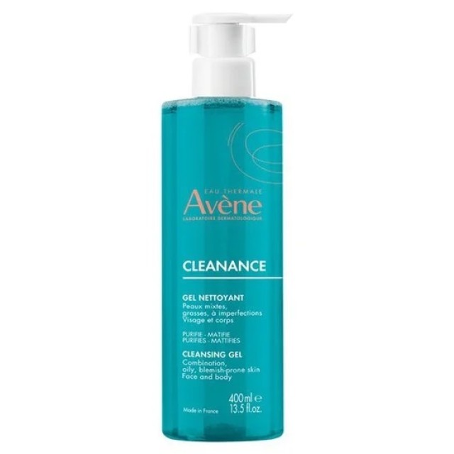Avene Cleanance Gel Καθαρισμού Nettoyant, Καθαρισμός Προσώπου/Σώματος για Λιπαρά Δέρματα, 400ml