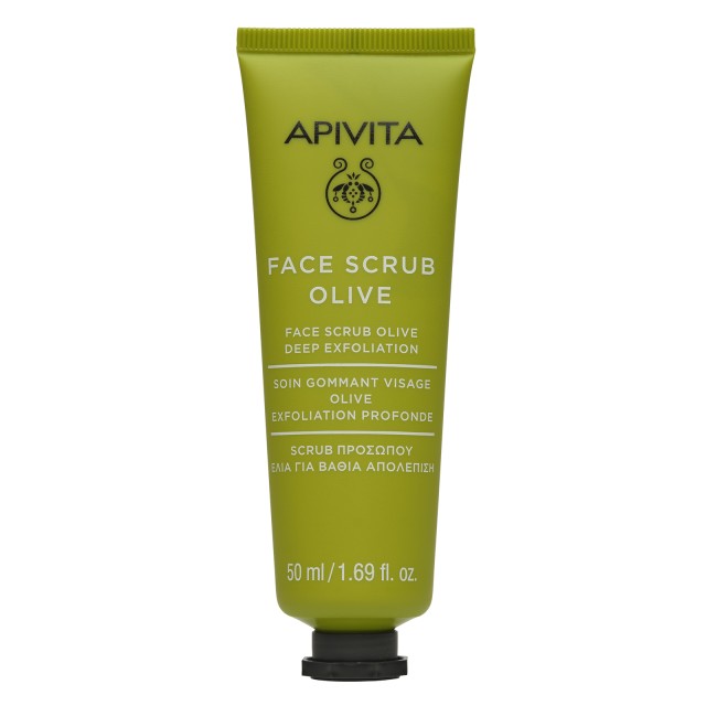 Apivita Face Scrub Olive, Scrub Προσώπου Βαθιάς Απολέπισης με Ελιά 50ml