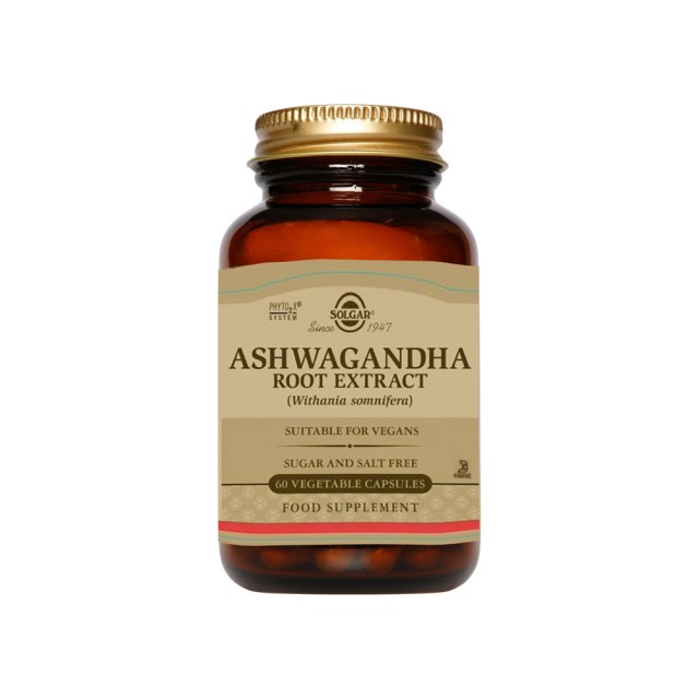 Solgar Ashwagandha Root Extract 60Veg.Caps. Συντελεί στη βελτίωση των σεξουαλικών επιδόσεων