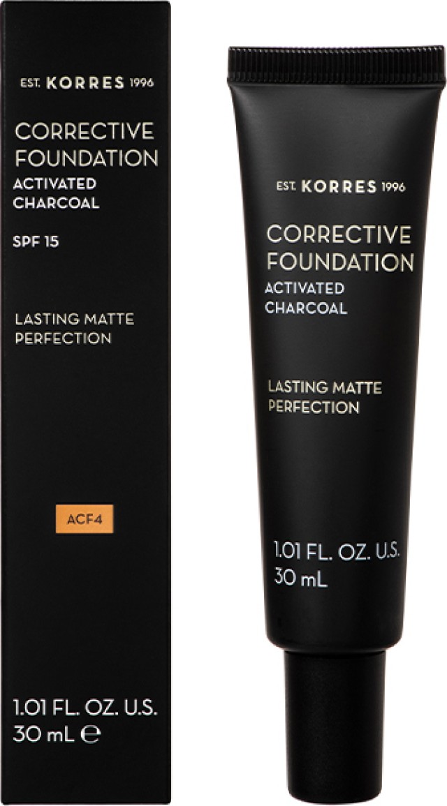 Korres Corrective Foundation με Ενεργό Άνθρακα ACF4 SPF15 30ml