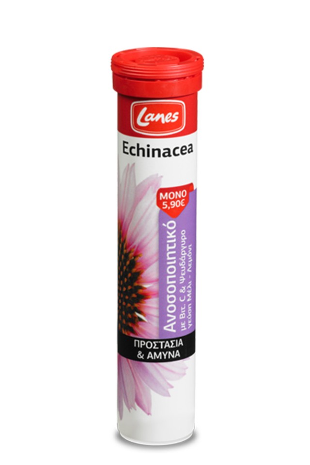 Lanes Echinacea, Vitamin C & Zinc, Φυσική Ενδυνάμωση Ανοσοποιητικού, 20 Αναβράζουσες Ταμπλέτες