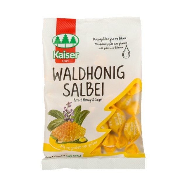 Kaiser Waldhonig Salbei Καραμέλες για το βήχα με Φασκόμηλο & Μέλι 90gr