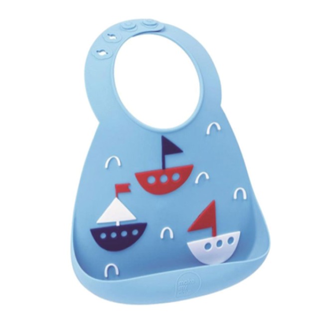 Make My Day Baby Bib Σαλιάρα Σιλικόνης, Boats