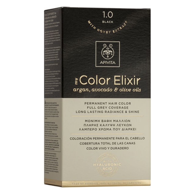 Apivita Βαφή Μαλλιών My Color Elixir Μαύρο/Black No 1.0