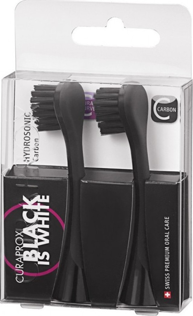 Curaprox Hydrosonic Black Is White Ανταλλακτικές Κεφαλές 2τεμ.