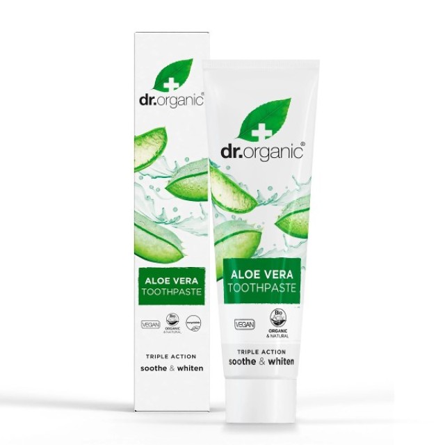 Dr.Organic Aloe Vera Whitening Triple Action Toothpaste, Οδοντόκρεμα Λευκαντική 100ml