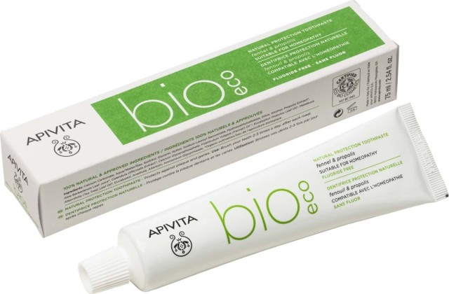 Apivita BIO-ECO Οδοντόκρεμα Φυσικής Προστασίας Με Μάραθο & Πρόπολη 75ml