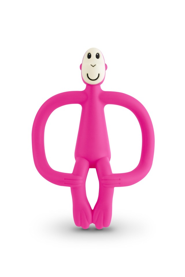 Matchstick Monkey Teething Toy and Gel Applicator Pink