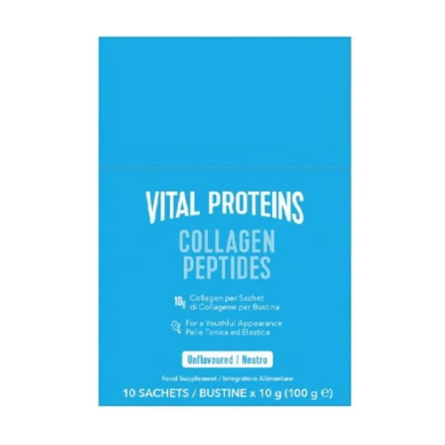 Vital Proteins Collagen Peptides 10x10gr Συμπλήρωμα Διατριφής Κολλαγόνου σε Πεπτίδια 10 Φακελάκια