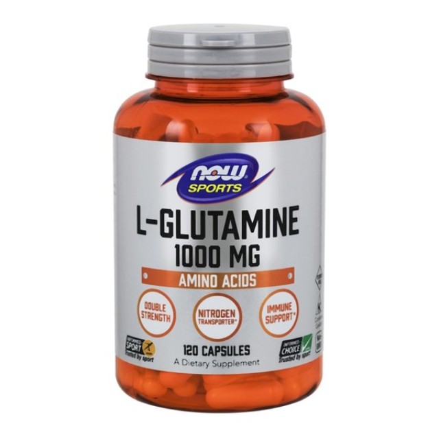 Now Foods L-Glutamine 1000mg, Συμπλήρωμα Διατροφής 120 Κάψουλες