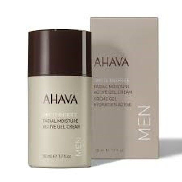Ahava MEN Time to Energize Facial Moisture Active Gel Cream, Αντιρυτιδική Κρέμα Προσώπου 50ml
