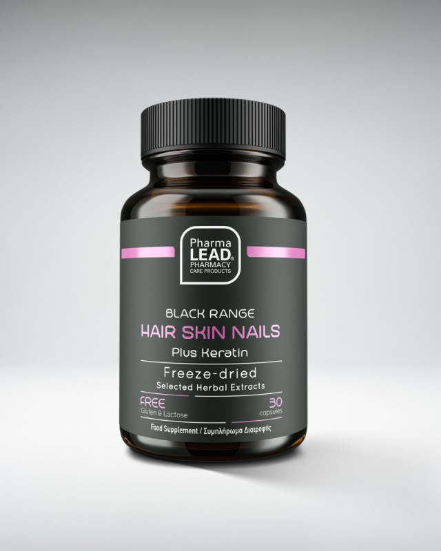 Pharmalead Black Range Hair Skin Nails Plus Keratin Συμπλήρωμα Διατροφής για την Καλή Υγεία των Μαλλιών Νυχιών & Δέρματος με Κερατίνη 30 κάψουλες