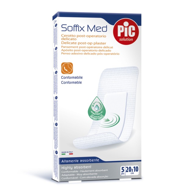 Pic Solution Soffix Med Αποστειρωμένο Αυτοκόλλητο Επίθεμα 20x10cm 5 Τεμάχια