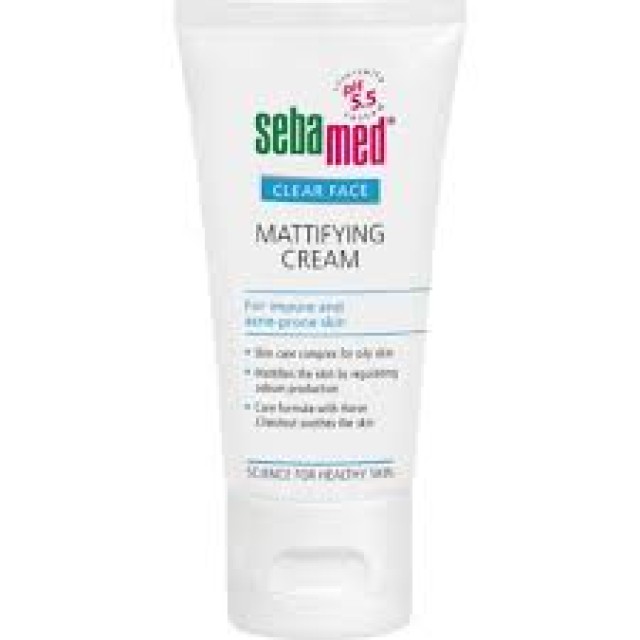 Sebamed Clear Face Mattifying Cream, Κρέμα προσώπου ρύθμισης μείωσης σμήγματος 50ml