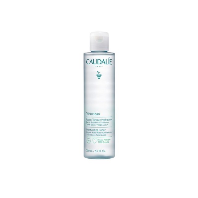 Caudalie Vinoclean Moisturizing Toner, Βιολογικό Ροδόνερο 200ml