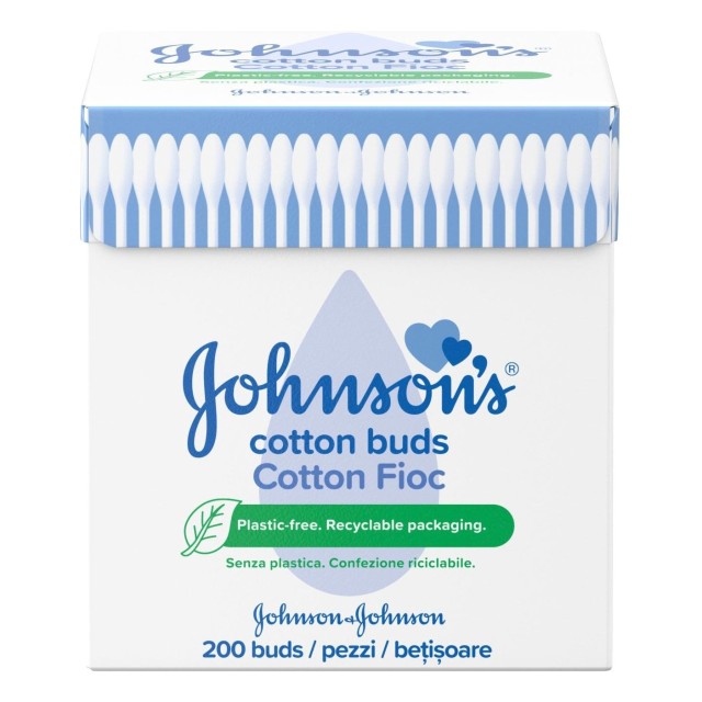 Johnsons Cotton Buds, Μπατονέτες Βαμβακιού 200τμχ