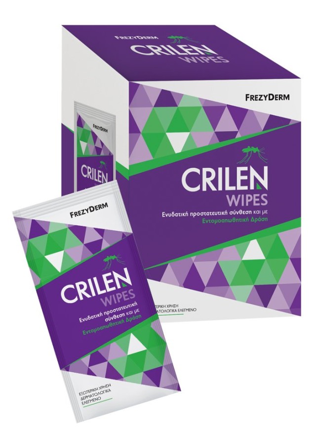 Frezyderm Crilen Wipes Εντομοαπωθητική δράση, 20 Μαντηλάκια