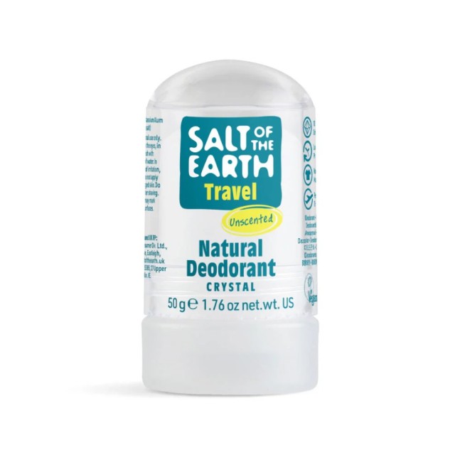 Salt of the Earth Natural Deodorant Crystal Unscented , Αποσμητικός Κρύσταλλος Άοσμο Travel Size 50g