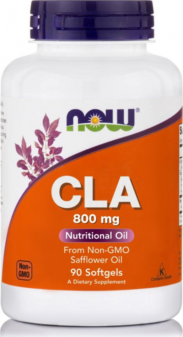 Now Foods CLA 800mg, Συμπλήρωμα Διατροφής 90 Μαλακές Κάψουλες Λιποδιαλύτης
