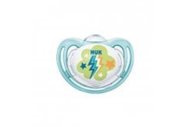 Nuk Freestyle Πιπίλα Σιλικόνης 0-6m, Χρώμα Μπλε 1 Τεμάχιο