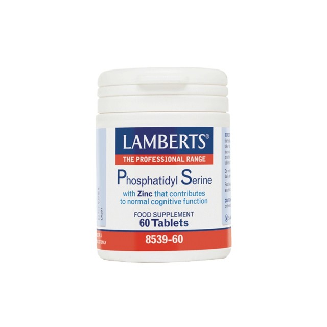 Lamberts Phosphatidyl Serine 100mg, Φωσφατιδυλοσερίνη με Προσθήκη Ψευδαργύρου 60 Tabs