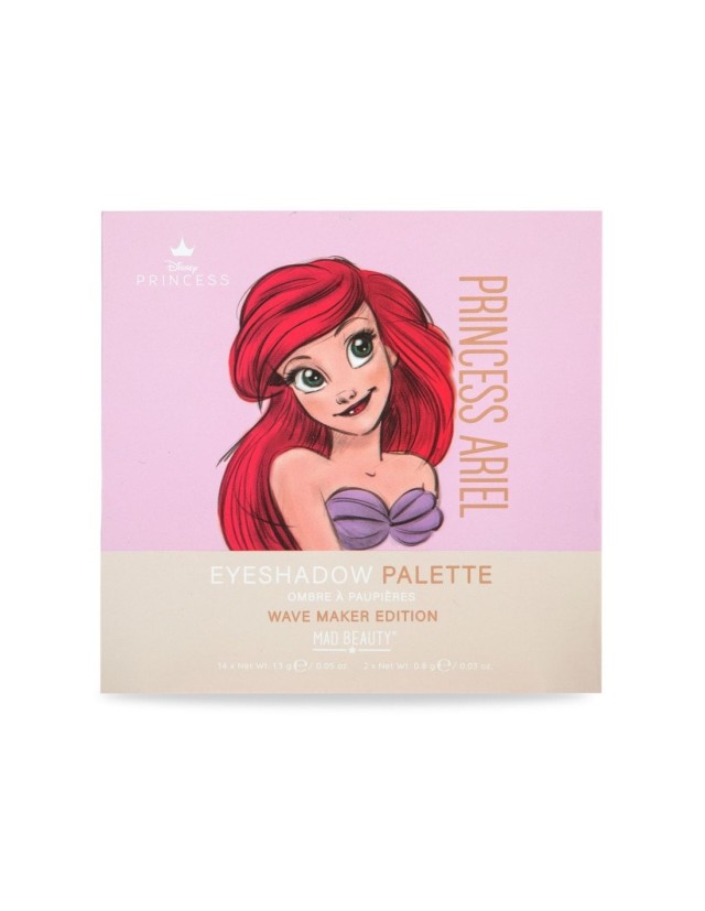 Mad Beauty Princess Ariel Eyeshadow Palette, Παλέτα Σκιών 14x1.3g
